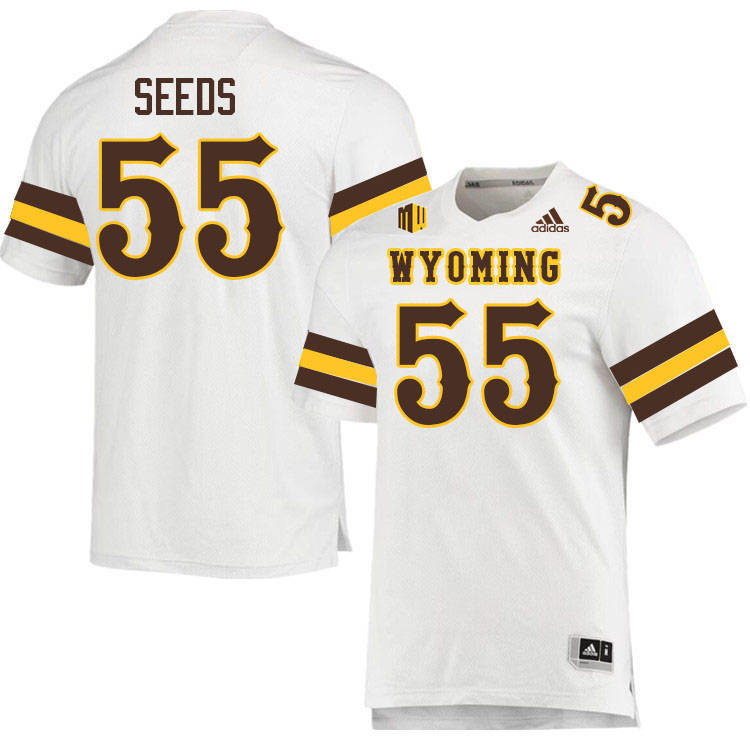 Wyoming Cowboys #55 Tegen Seeds College Football Jerseys Stitched-White